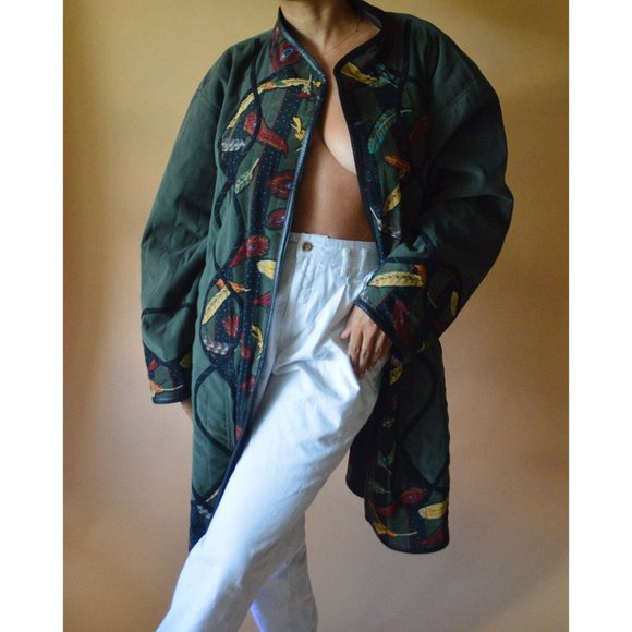 90s Vintage Reversible Leather Trench Coat - Picture 1 of 4